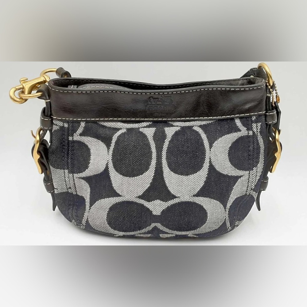 Coach Signature Denim Zoe Shoulder Bag